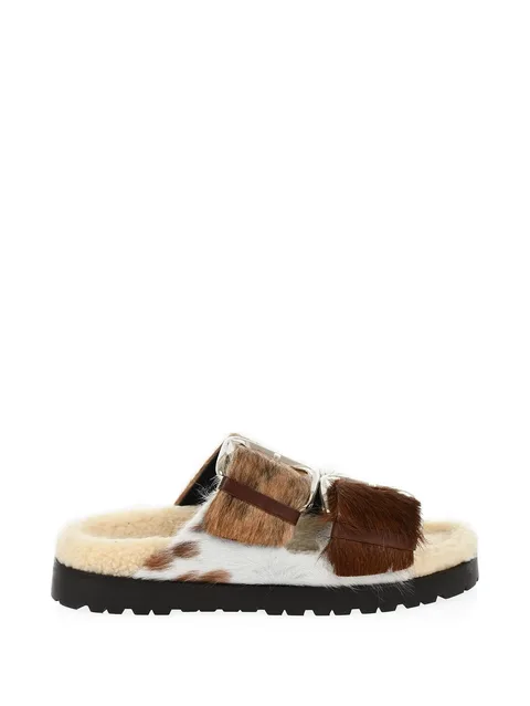 Rock Your Road buckled pony-hair sandals