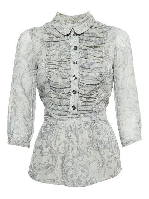 топ со сборками и принтом пейсли