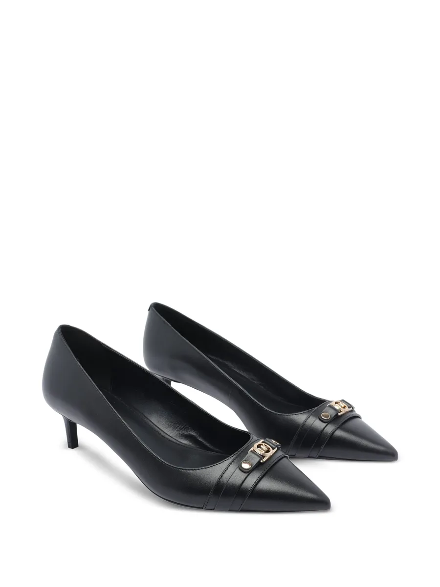 45MM logo-plaque pointed-toe pumps 3