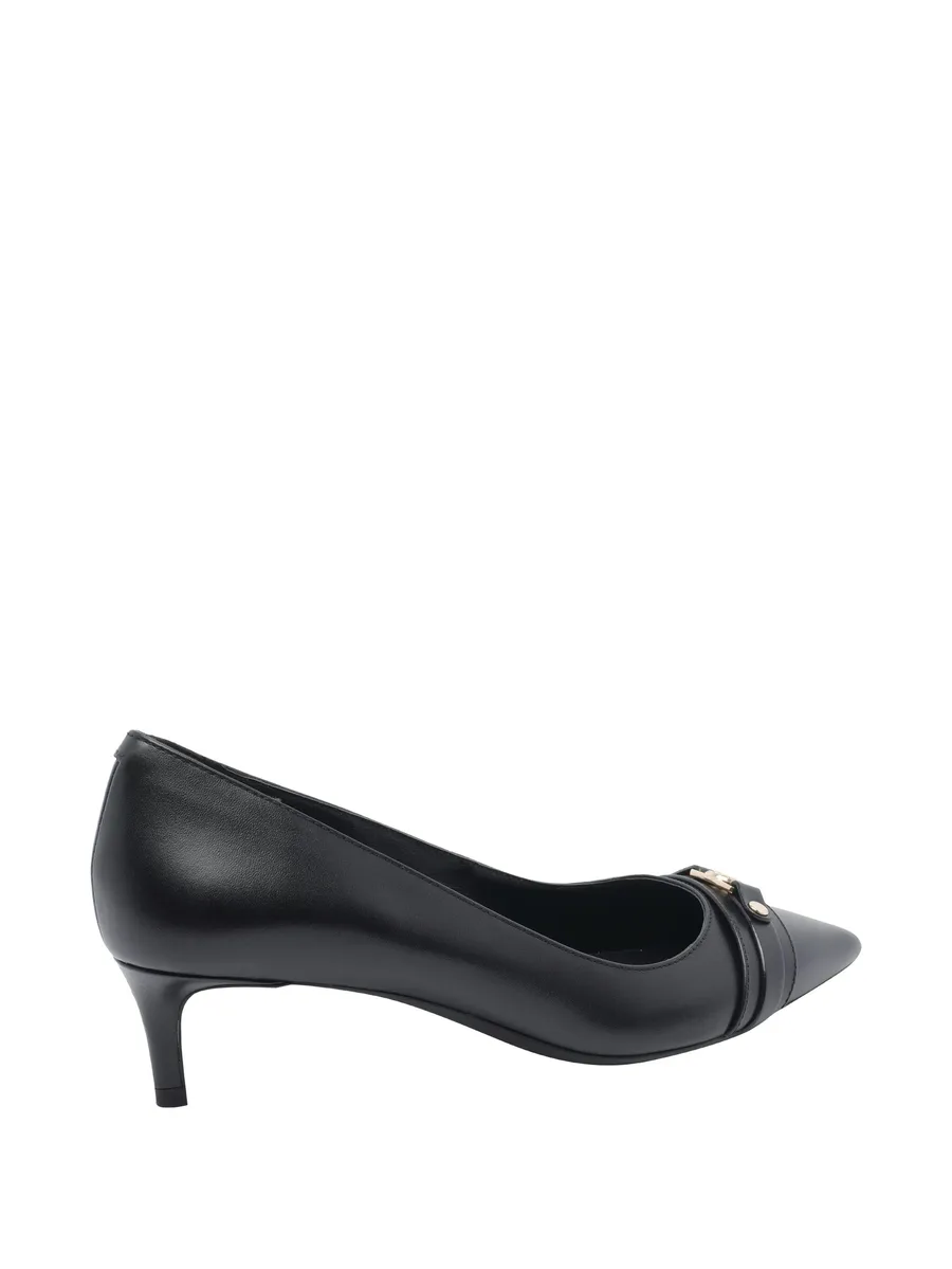 45MM logo-plaque pointed-toe pumps 6