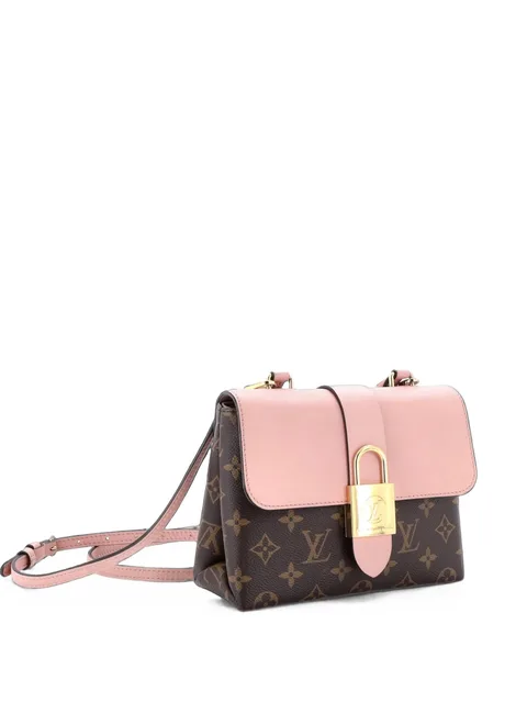 Louis Vuitton Pre-Owned Locky Handbag Monogram Canvas with Leather BB satchel
