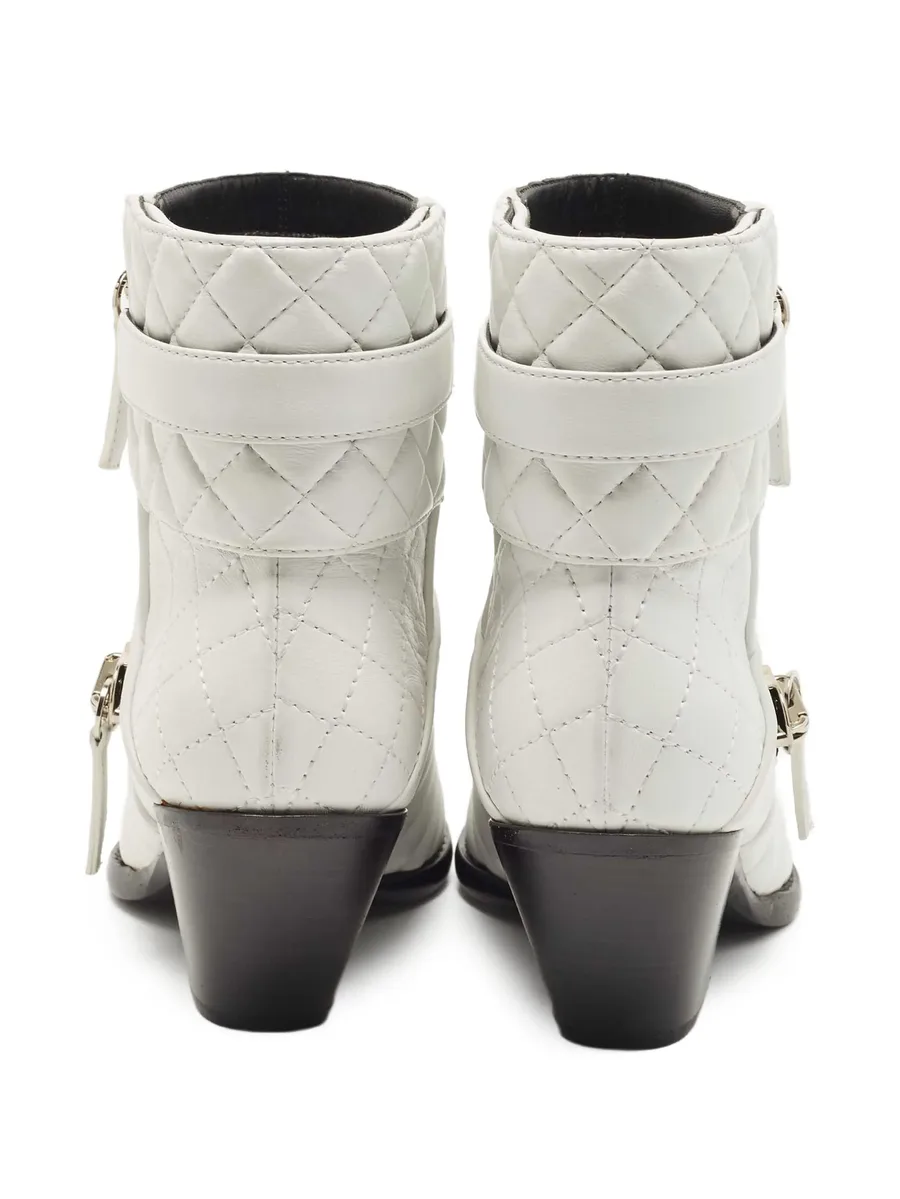 quilted zip-detail ankle boots 5