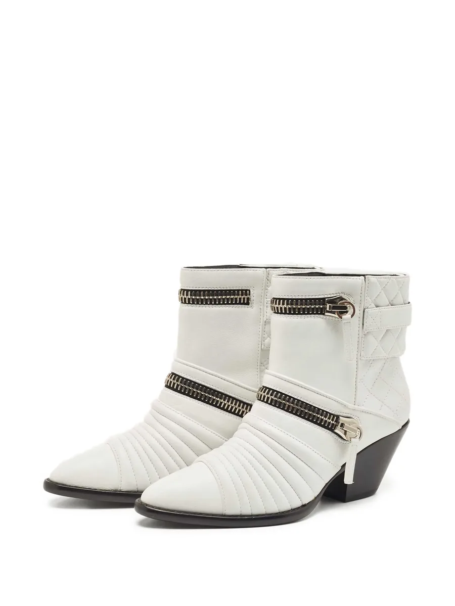 quilted zip-detail ankle boots 13
