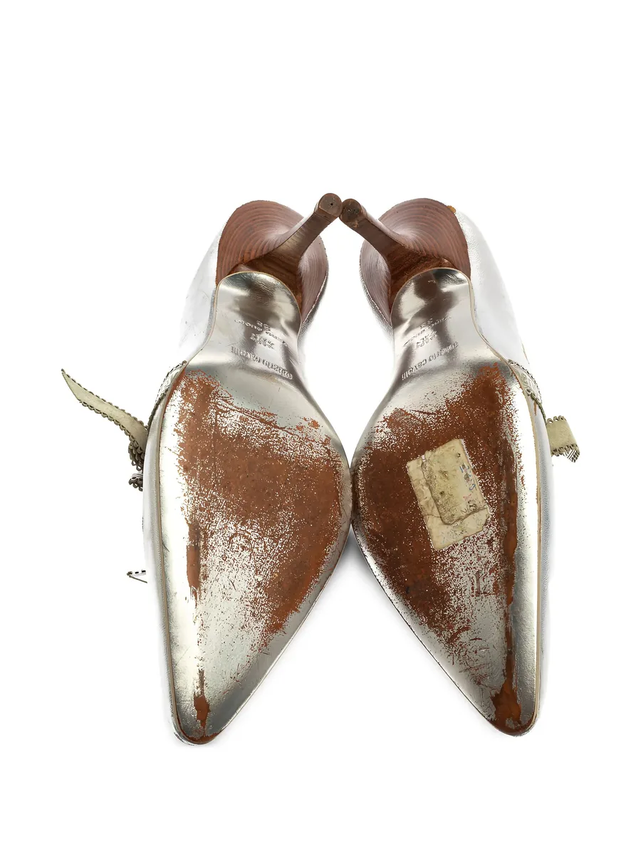 100mm metallic leather pointed-toe pumps 9