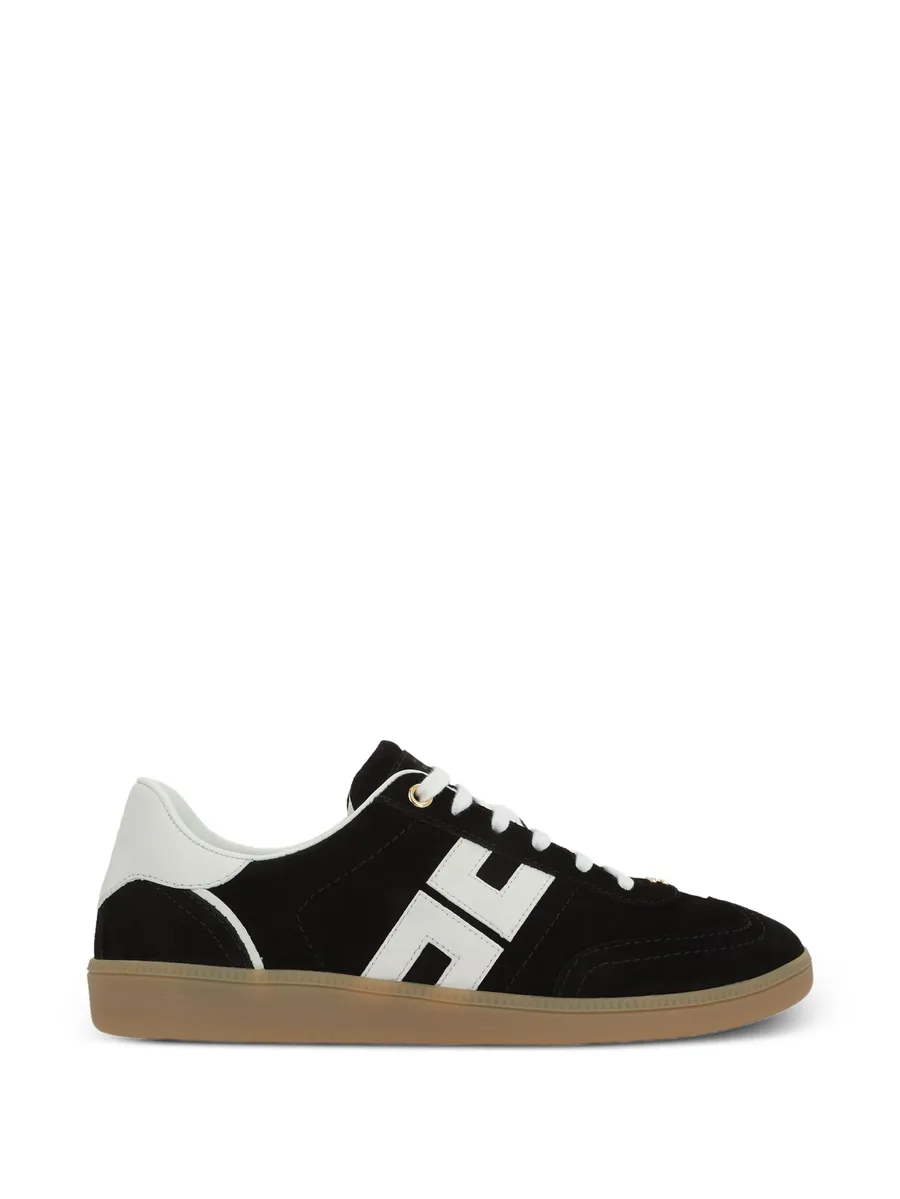 suede logo sneakers 2