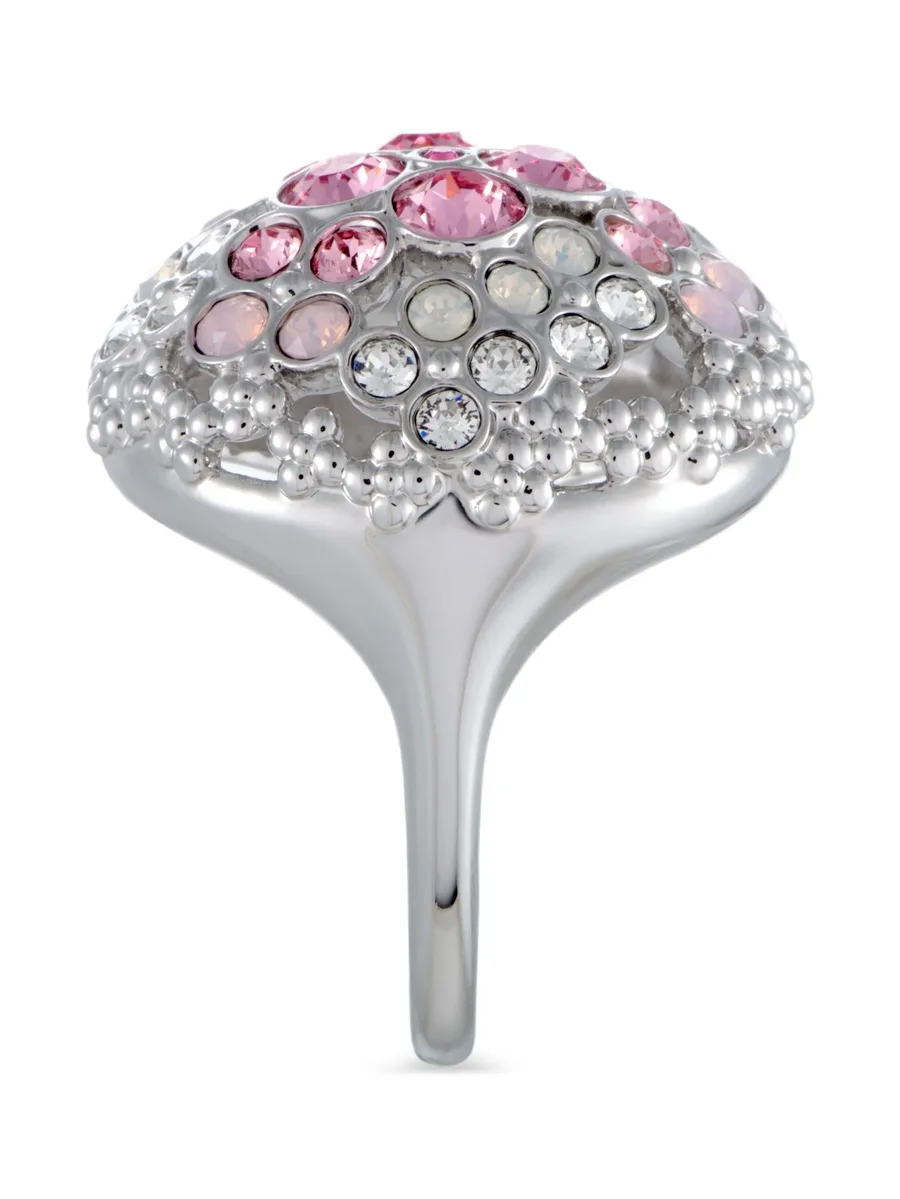 18K white gold Crystal Flower ring 6