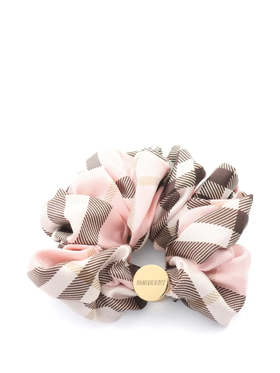 2020s check ruched scrunchie 2