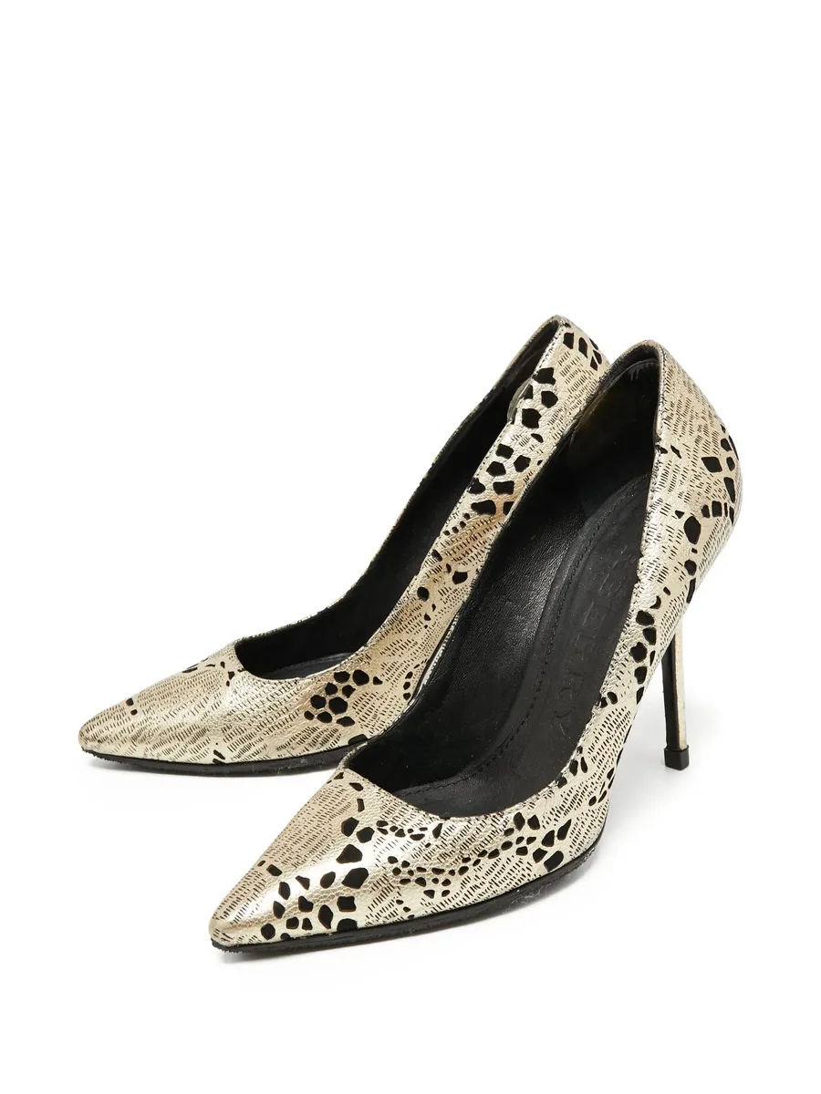 105mm metallic-printed stiletto pumps 3