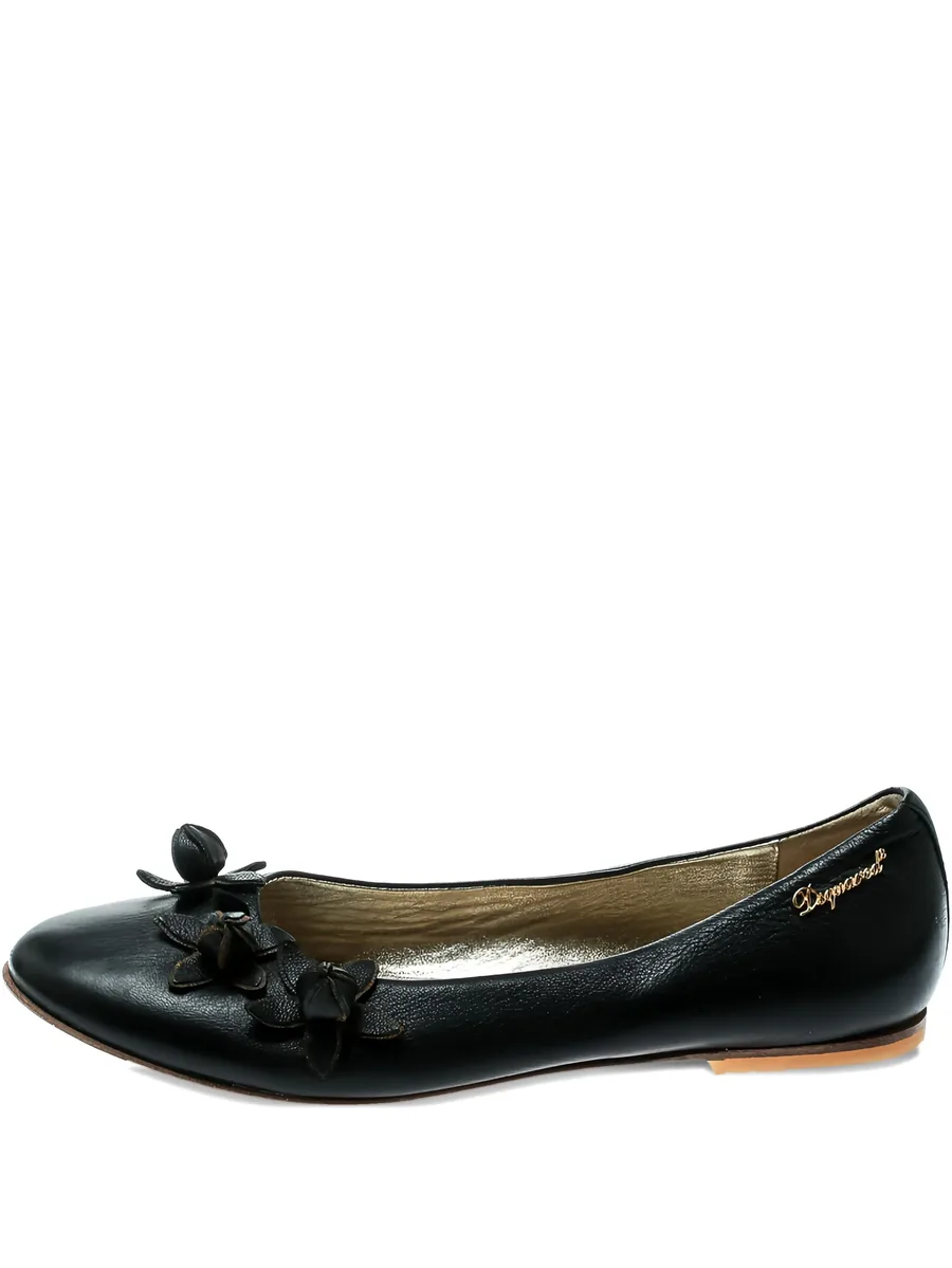 flower-detail leather ballet flats 1
