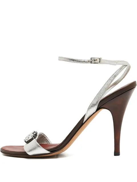 pre-owned crystal-embellished sandals