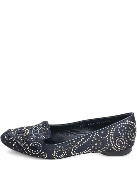 pre-owned embellished ballet flats