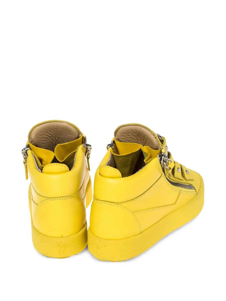 pre-owned chain-detail zip sneakers 5