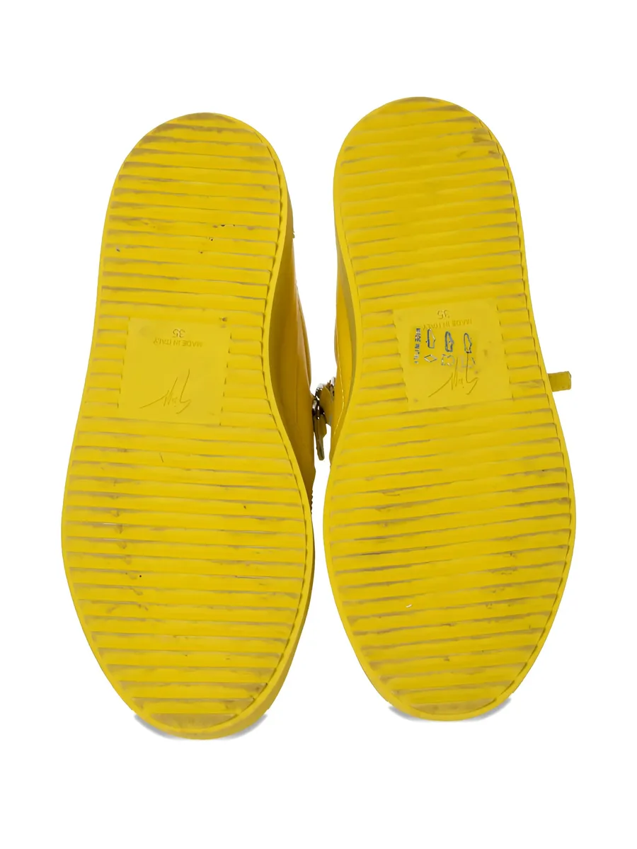 pre-owned chain-detail zip sneakers 8