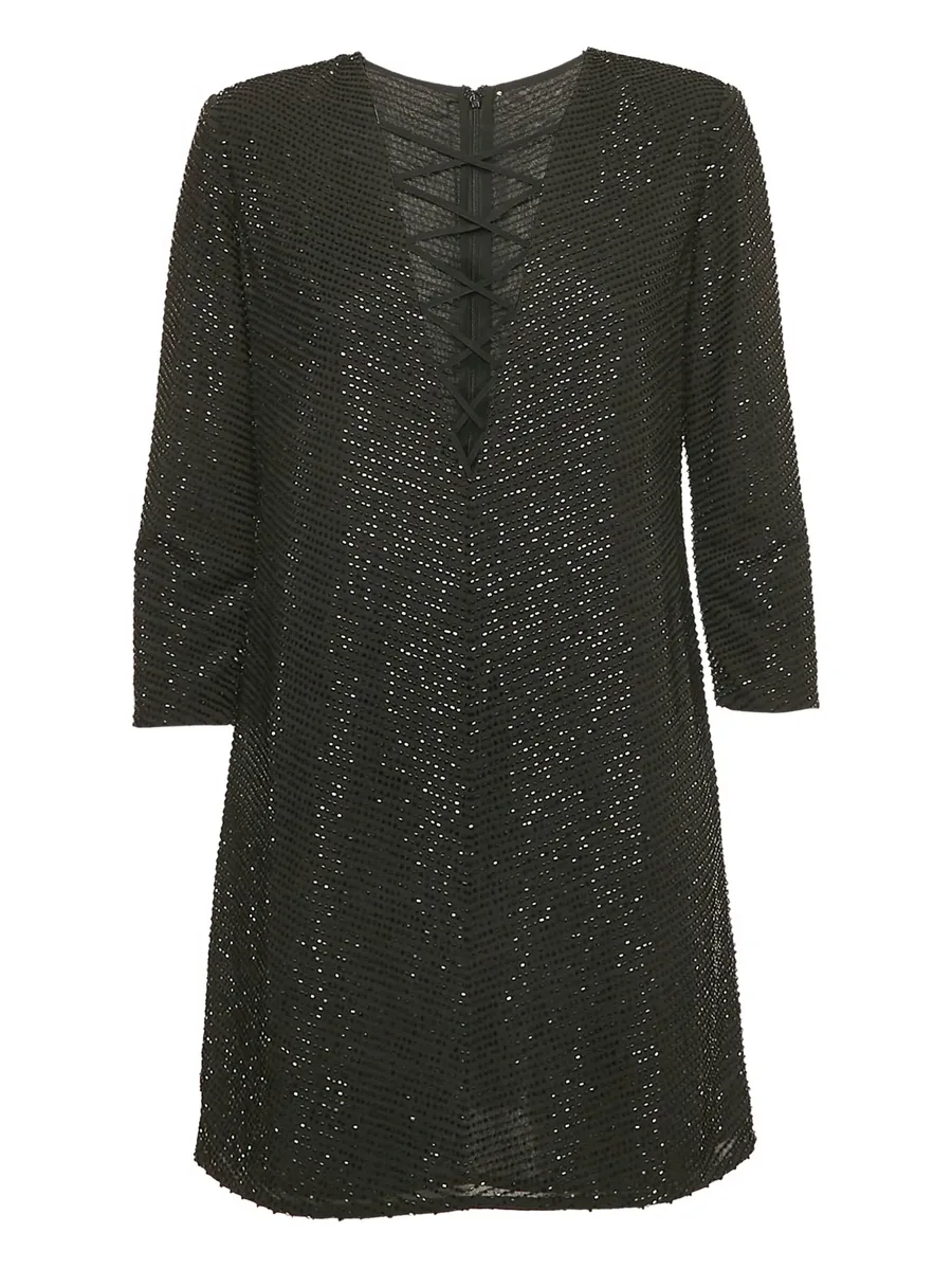 платье мини pre-owned с пайетками 2