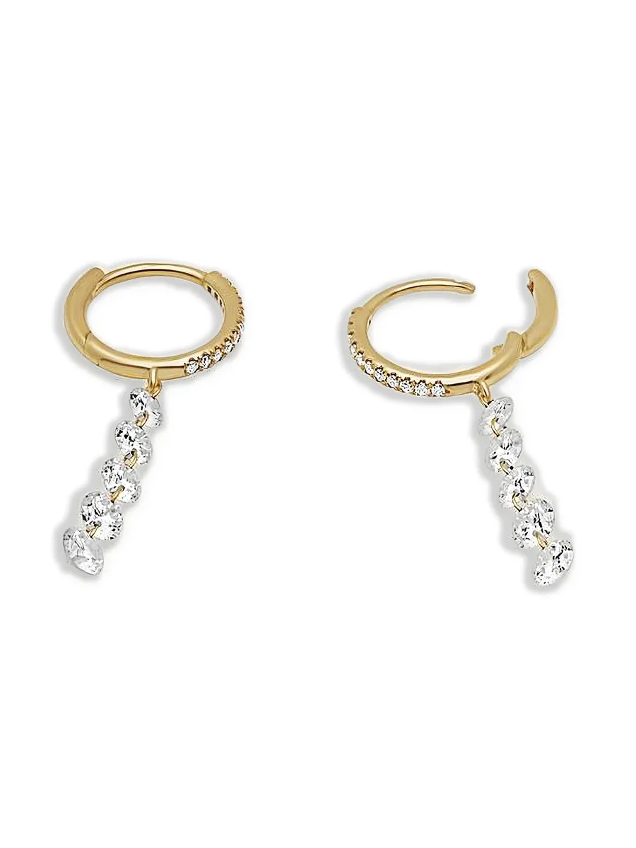 diamond-line hoop earrings 6