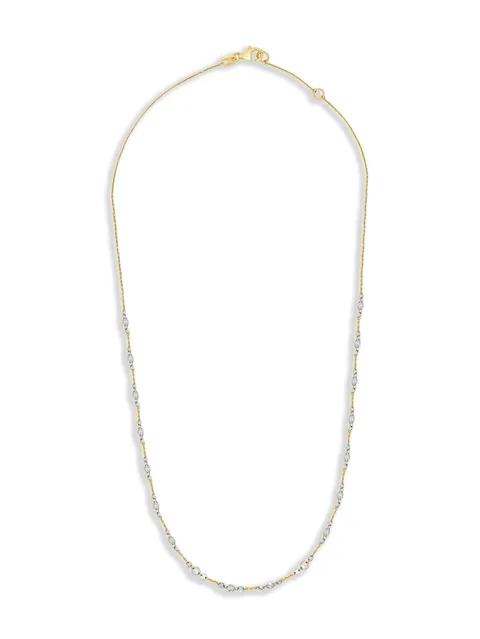 18K yellow gold diamond necklace