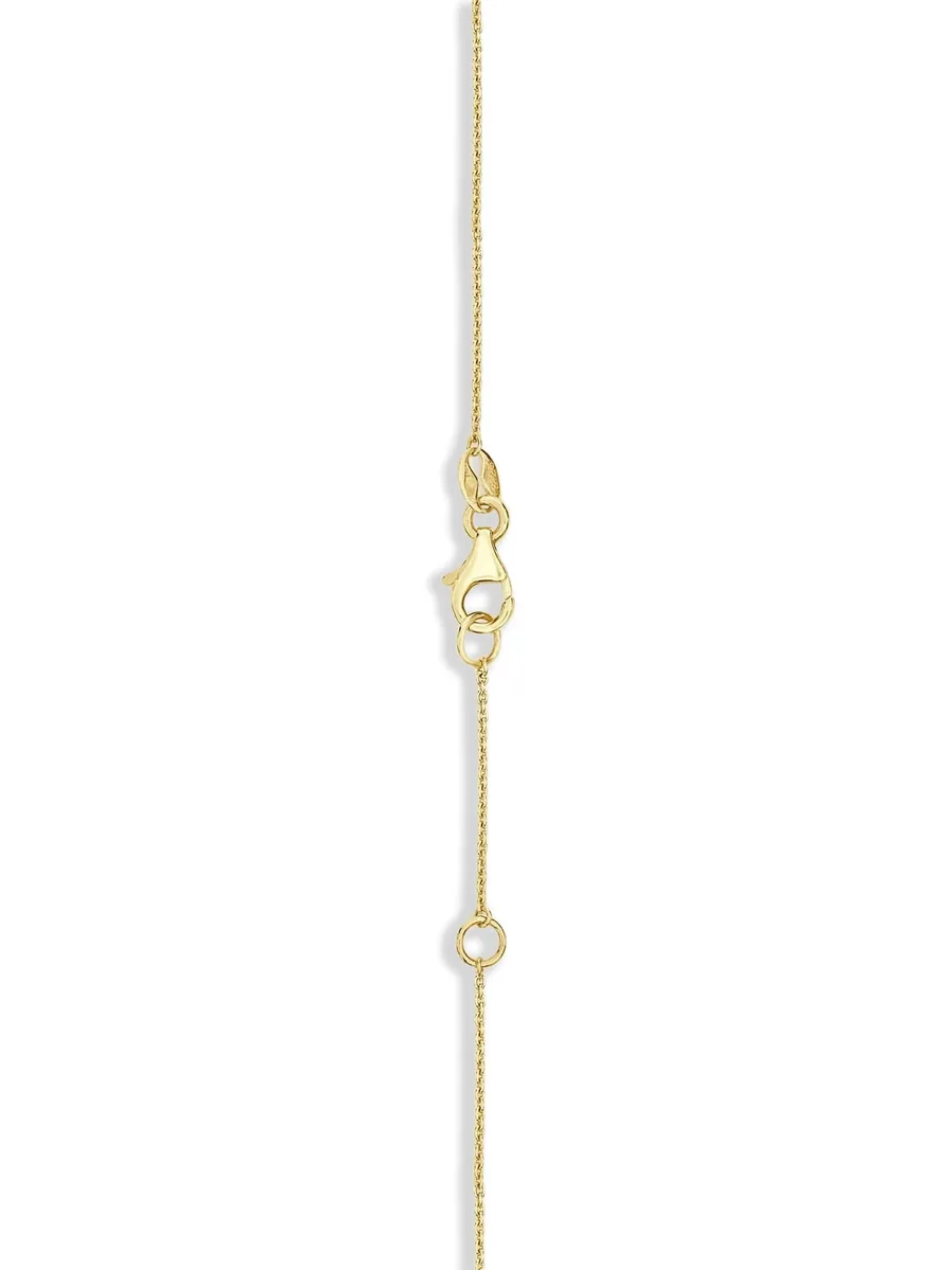 18K yellow gold diamond necklace 7