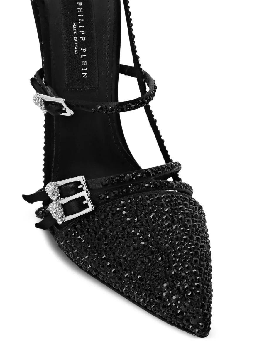 multi-strap high-heel slingback pumps 12 mix strass 6