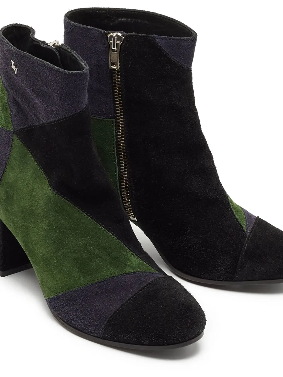 pre-owned 70mm patchwork boots 3