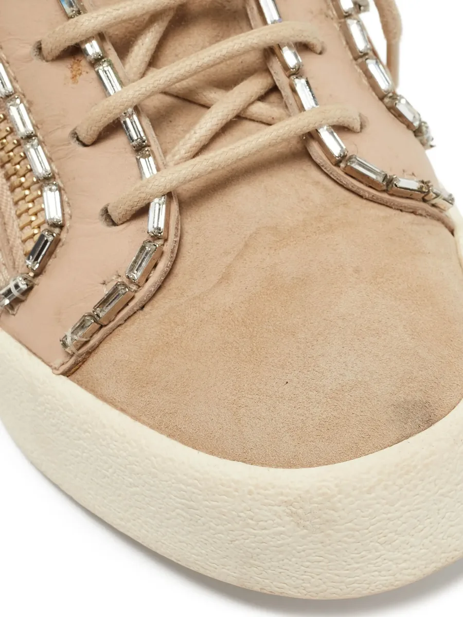 pre-owned crystal-embellished sneakers 12