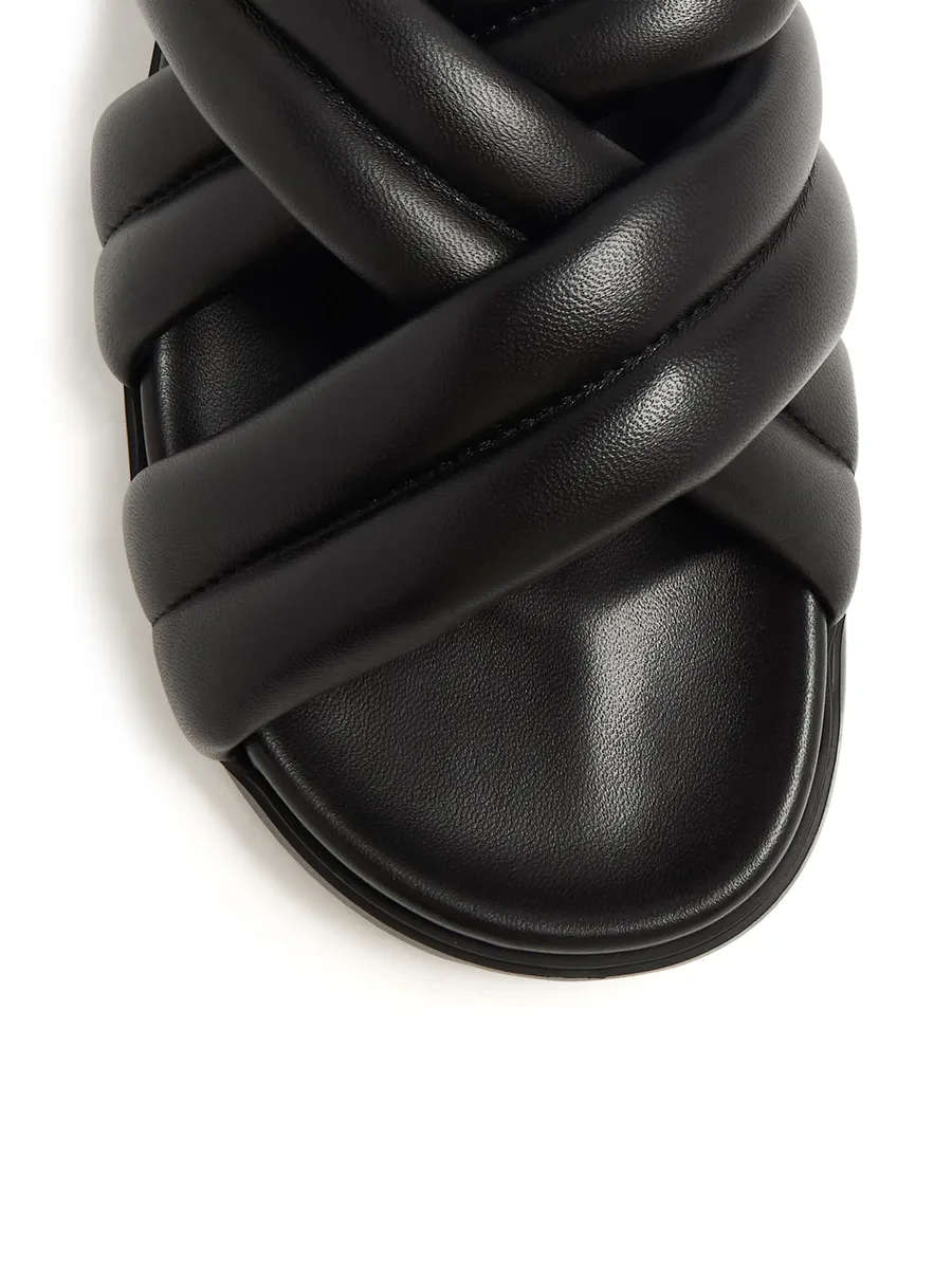 crossover padded leather sandals 7