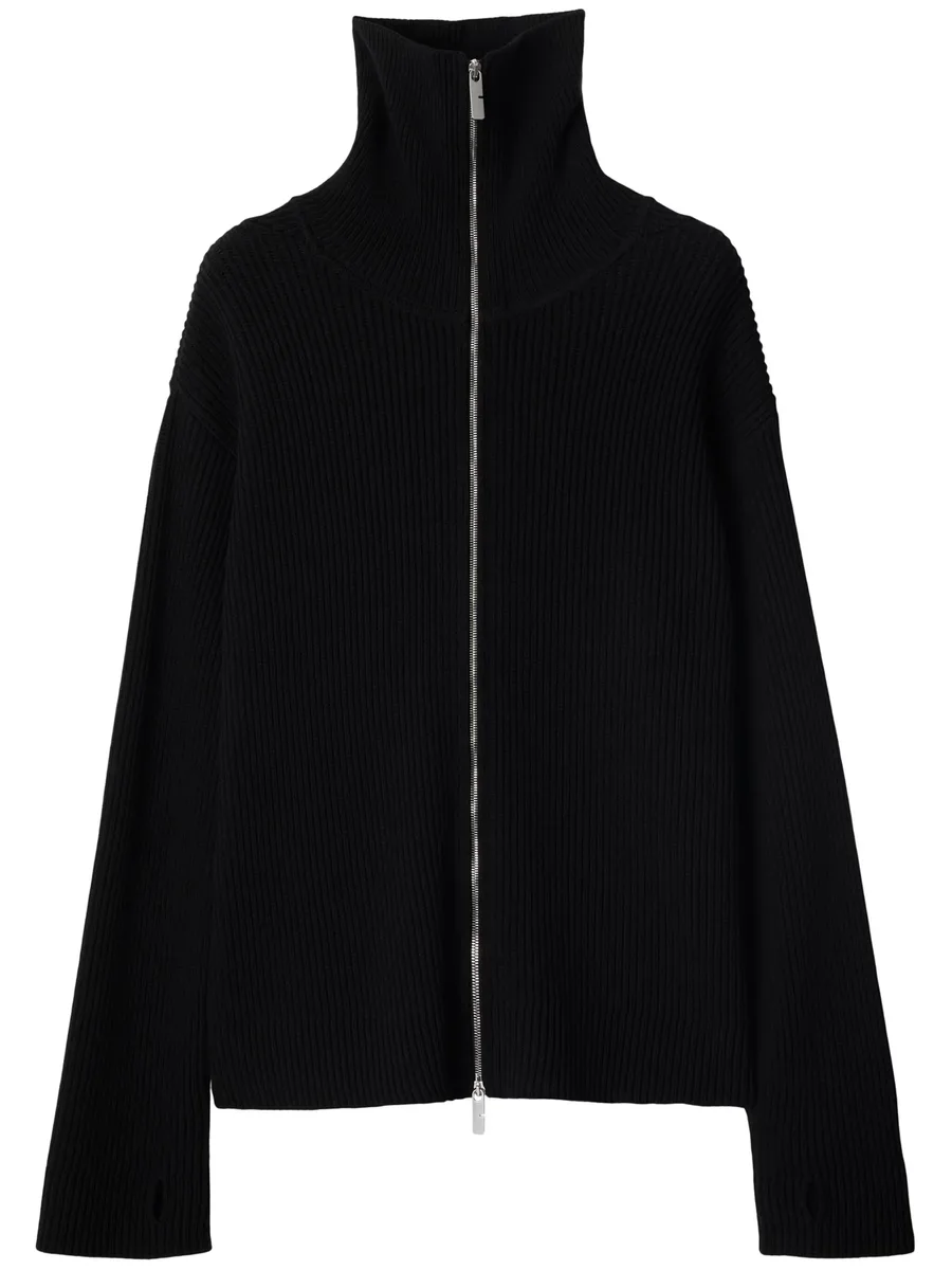 ribbed-knit cardigan 2