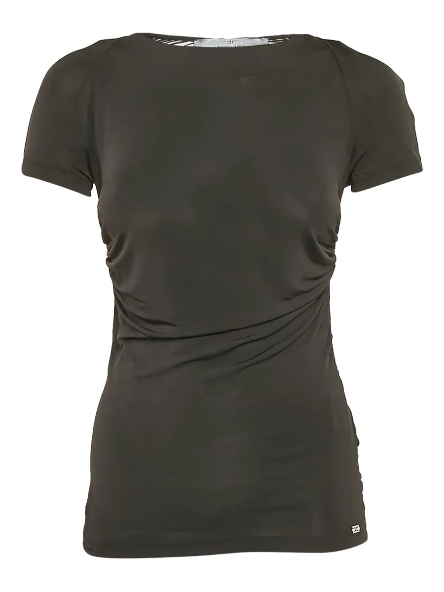 pre-owned ruched short-sleeve top 1