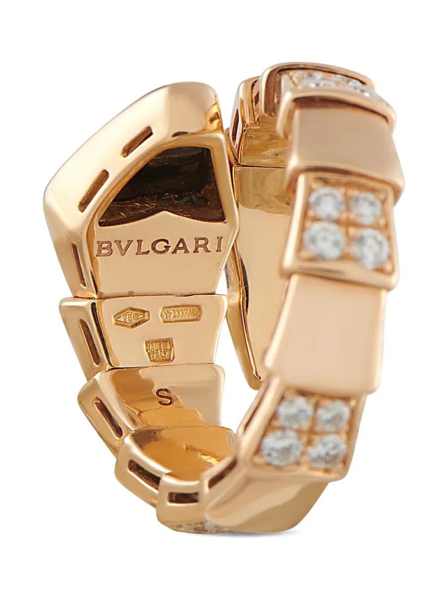 кольцо Serpenti Viper с бриллиантами и ониксом 7