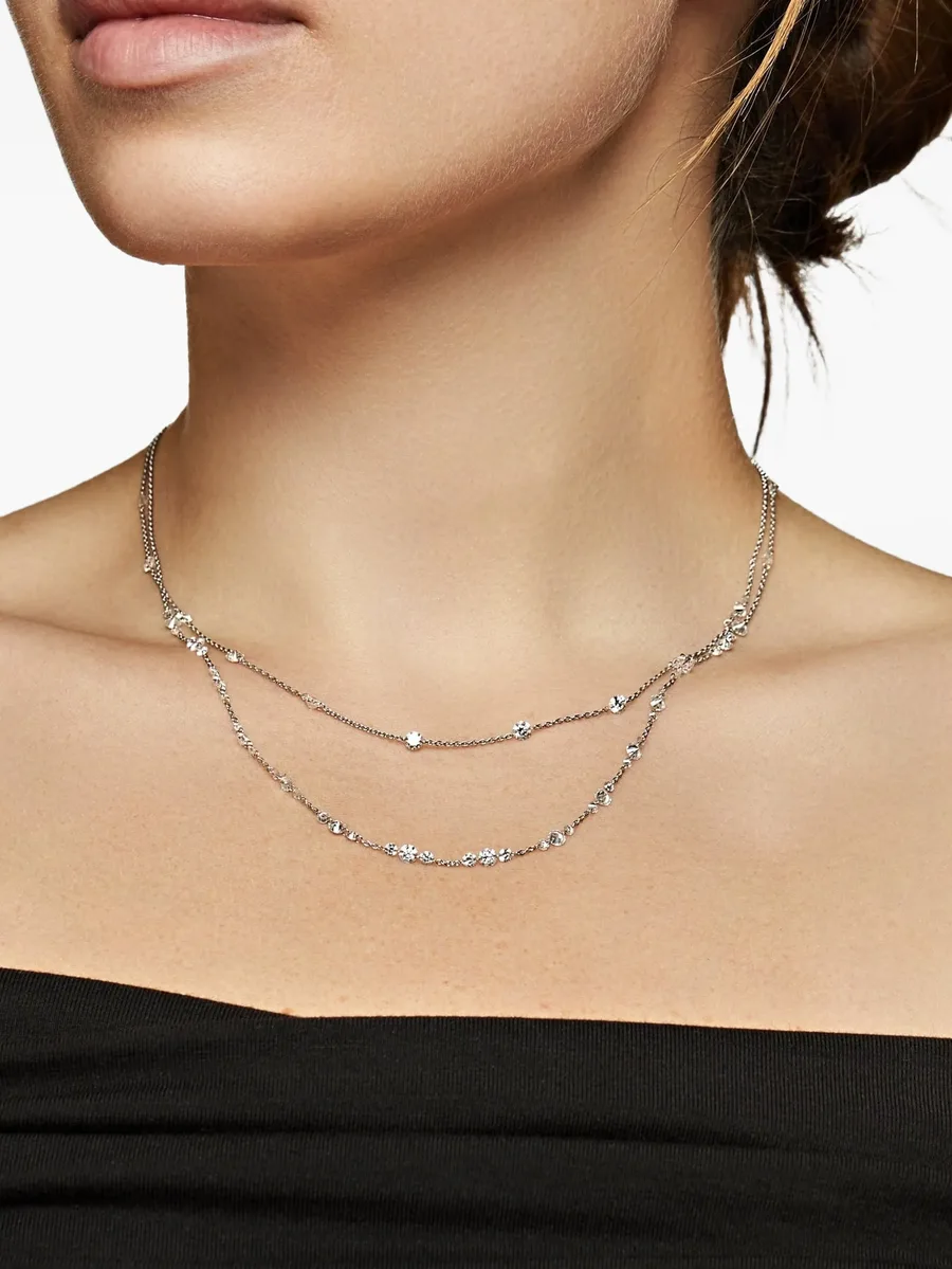 diamond trio tennis necklace 4