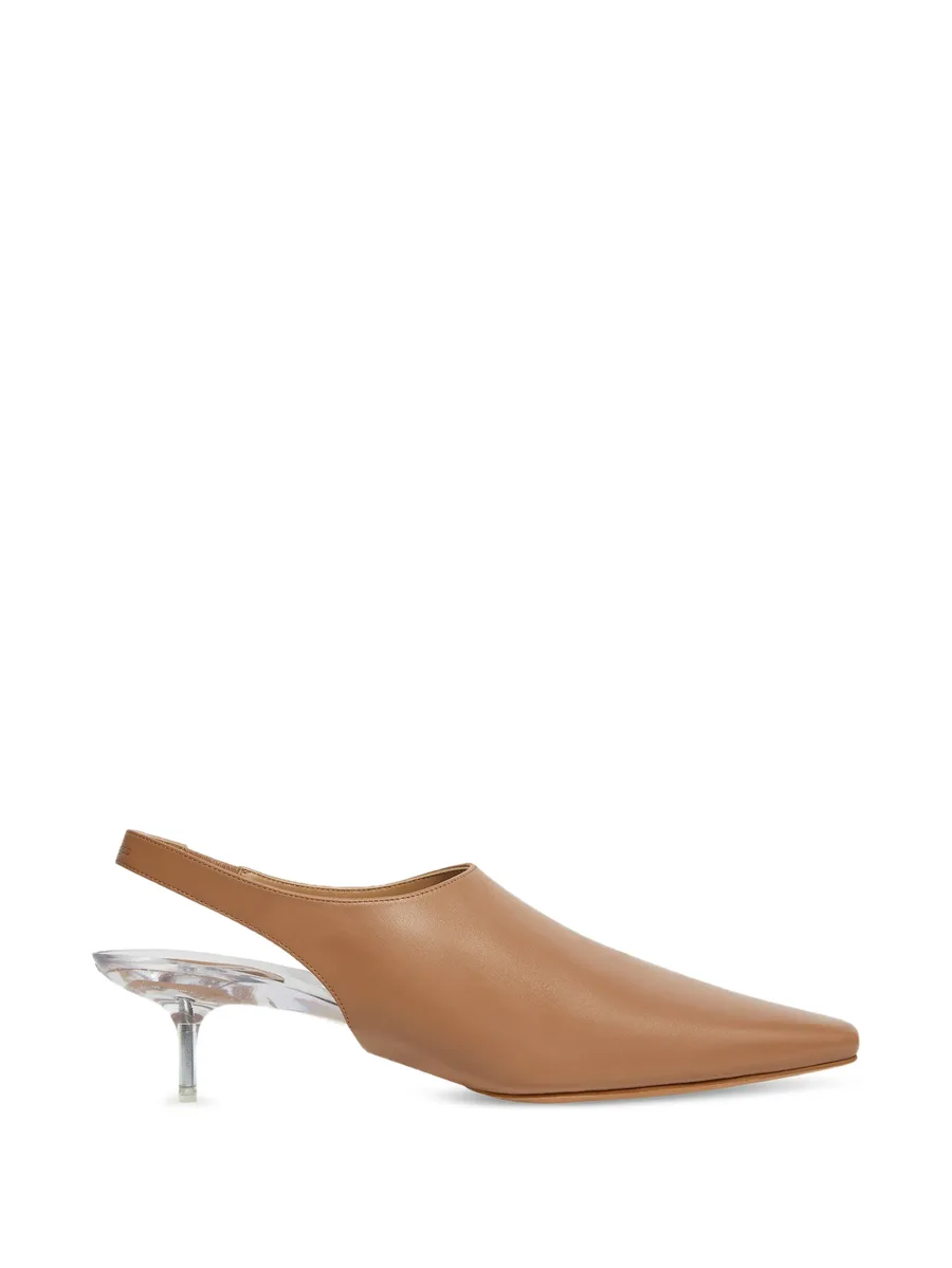 transparent kitten-heel slingback pumps 2