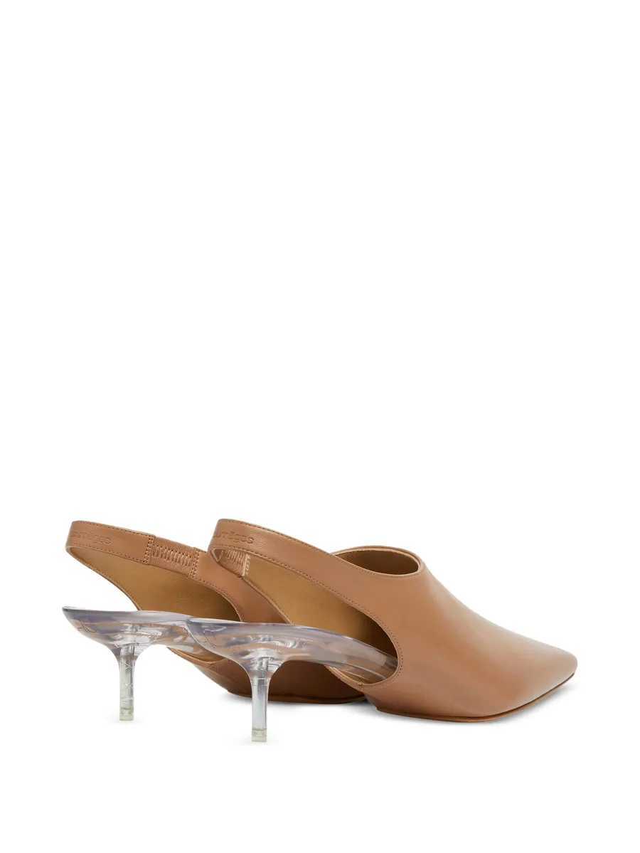 transparent kitten-heel slingback pumps 5