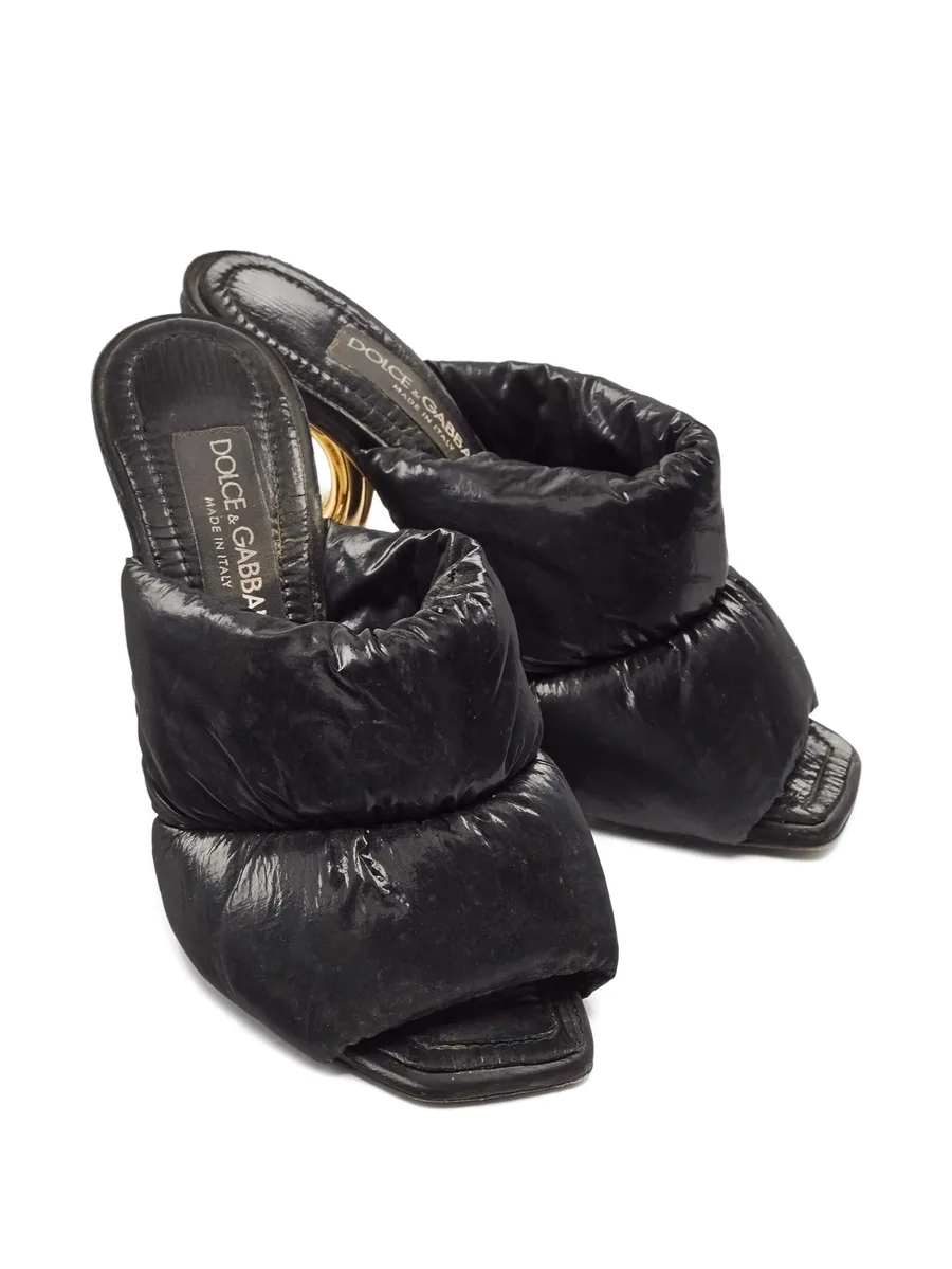 2024 110mm logo-heel padded heeled sandals 3
