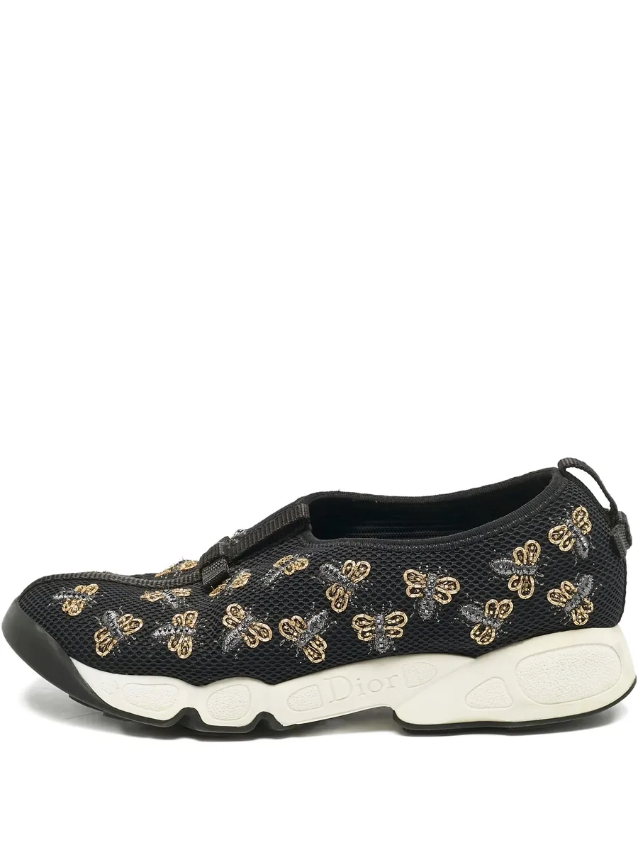 bee-print mesh sneakers 2