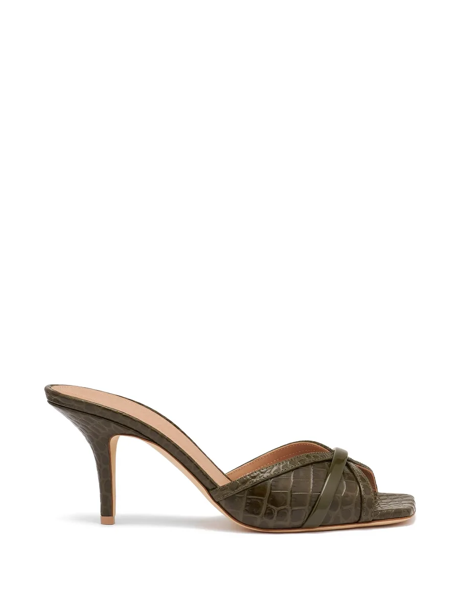 Perla embossed leather sandals 2