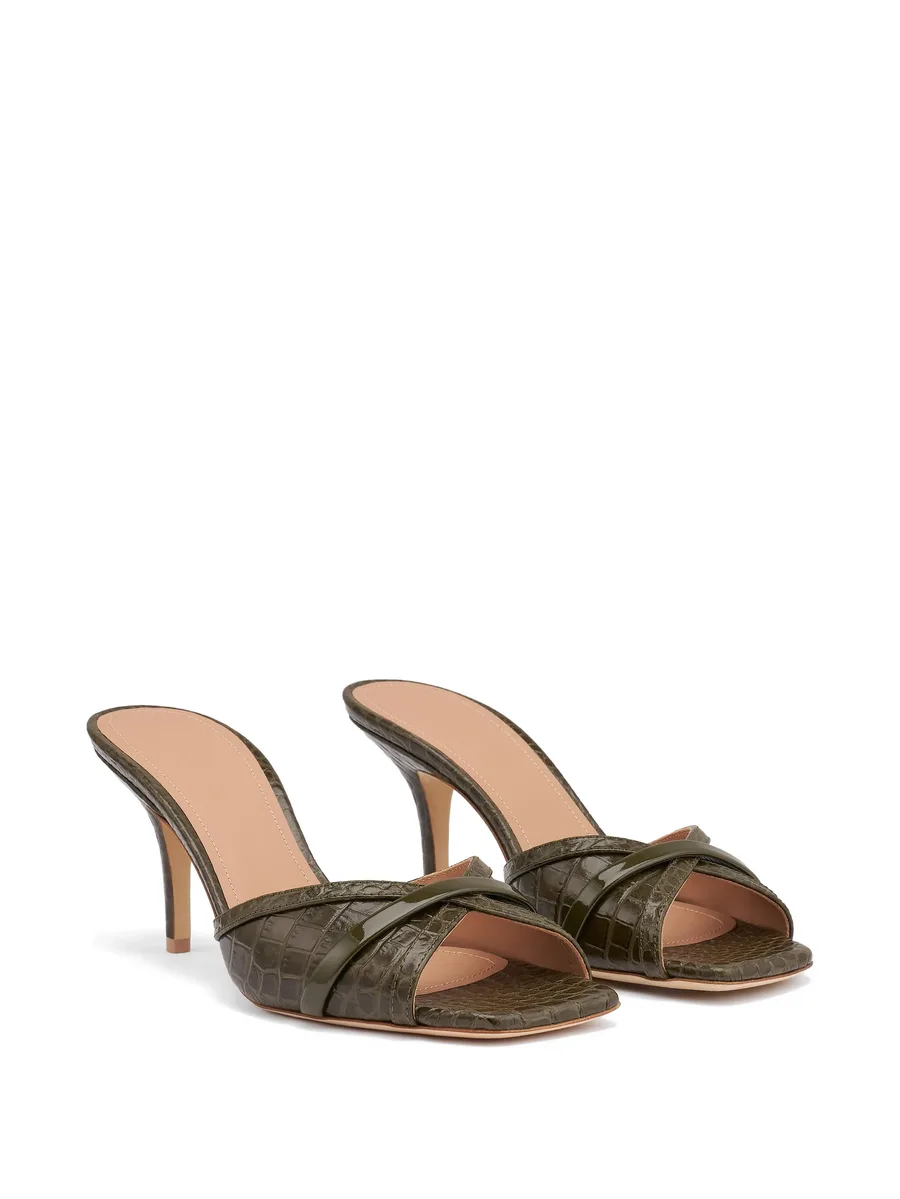 Perla embossed leather sandals 4