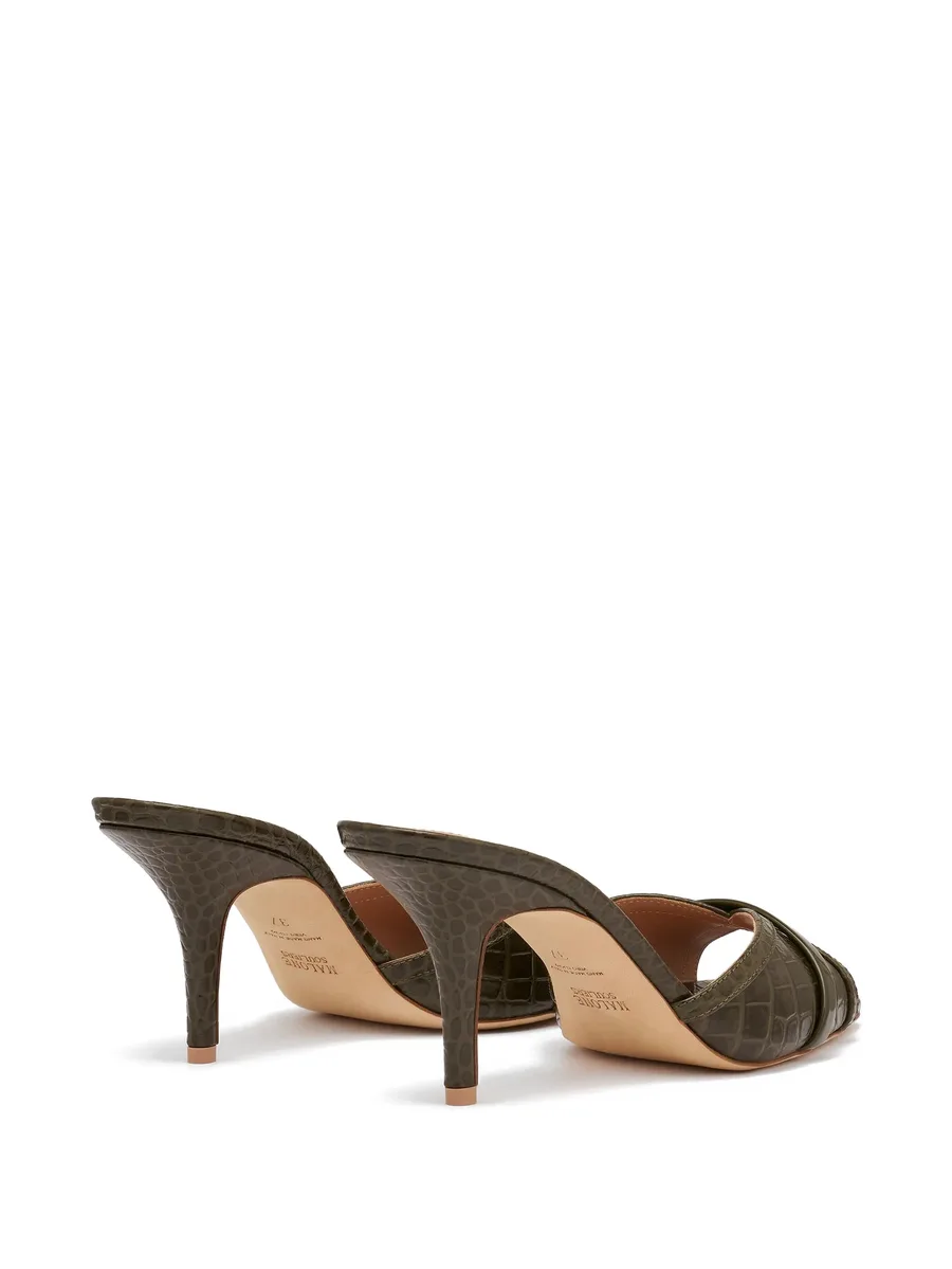 Perla embossed leather sandals 6