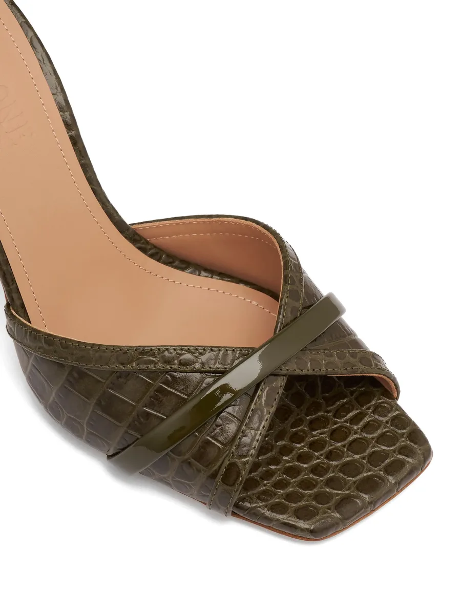 Perla embossed leather sandals 8
