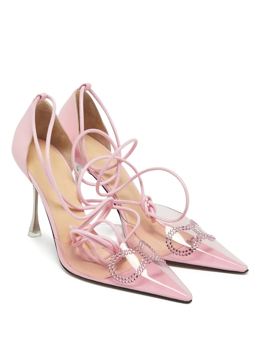 100mm pointed-toe crystal-embellishment pumps 3