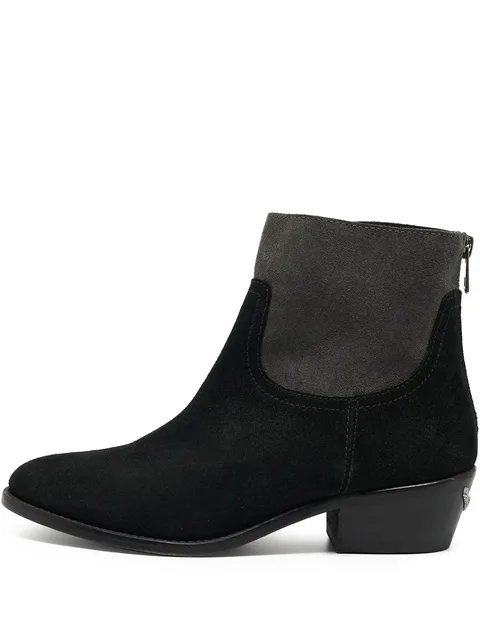 2024 pre-owned suede zip ankle boots