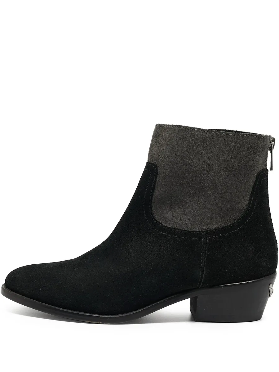 2024 pre-owned suede zip ankle boots 2