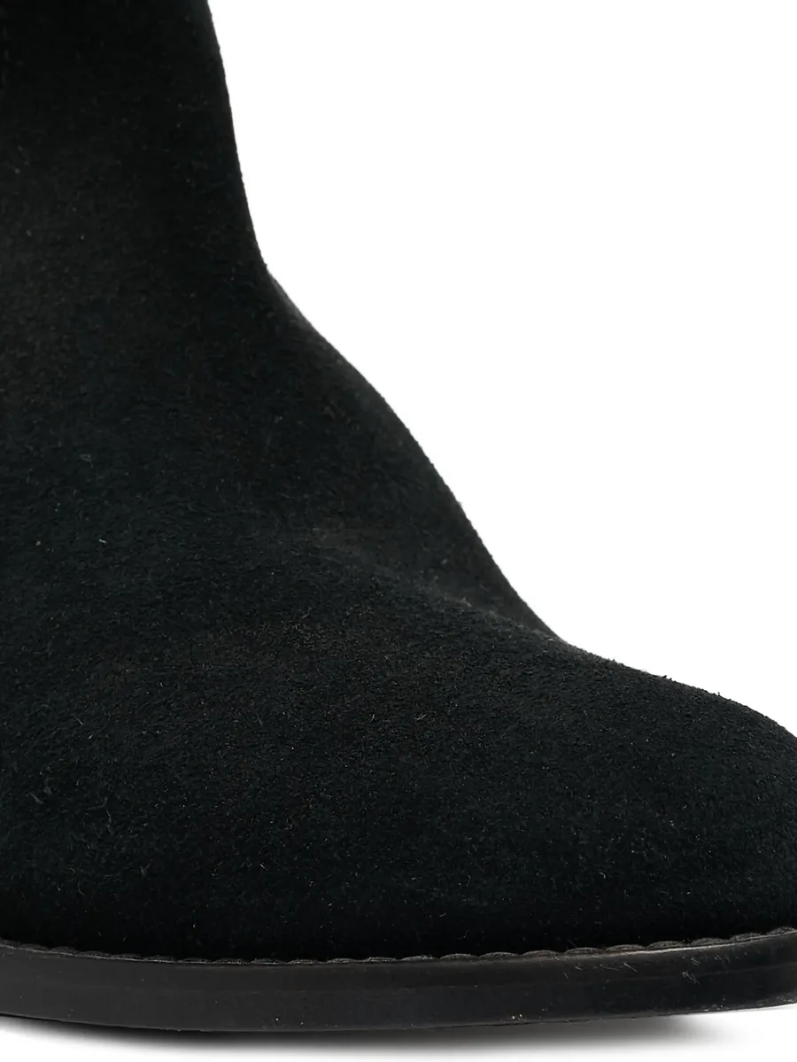 2024 pre-owned suede zip ankle boots 9