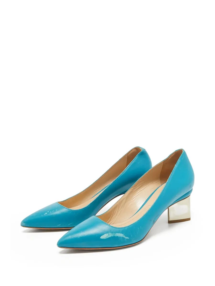 leather heeled pumps 6