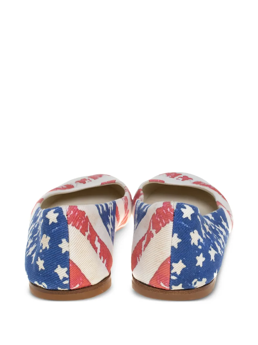 flag-print ballet flats 6