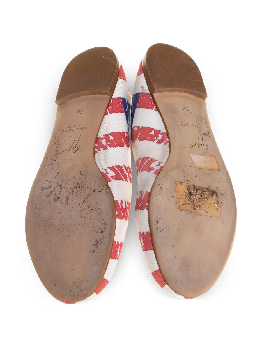 flag-print ballet flats 10