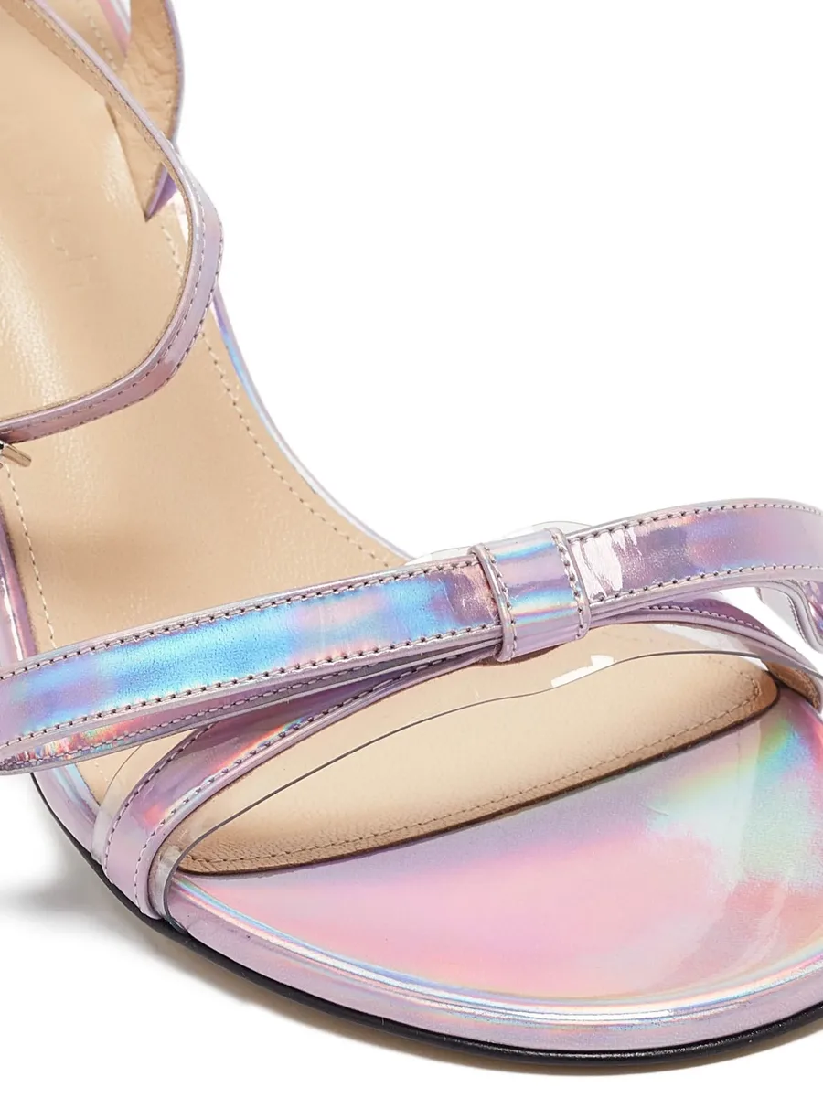 Pre-Owned 100mm leather sandals 12