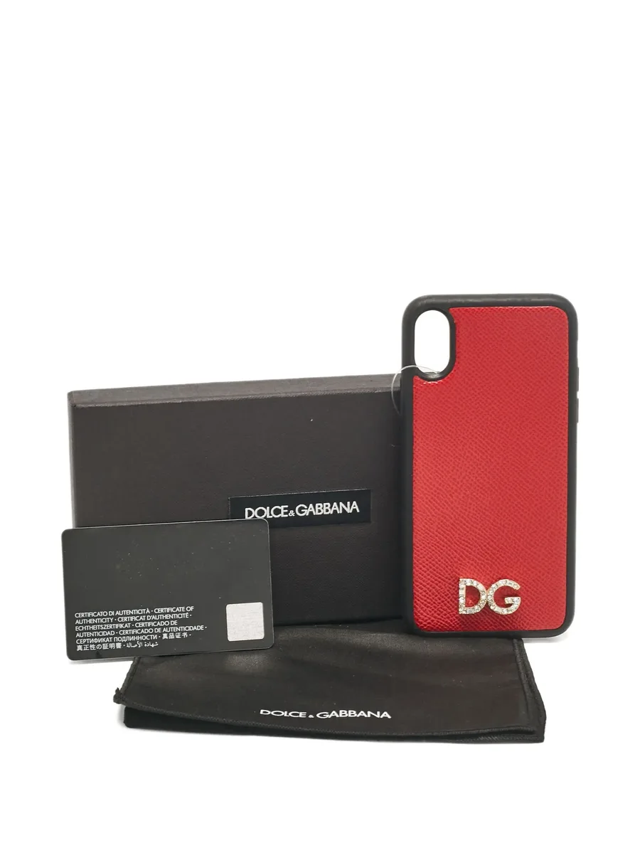Leather DG Logo iPhone X case 9