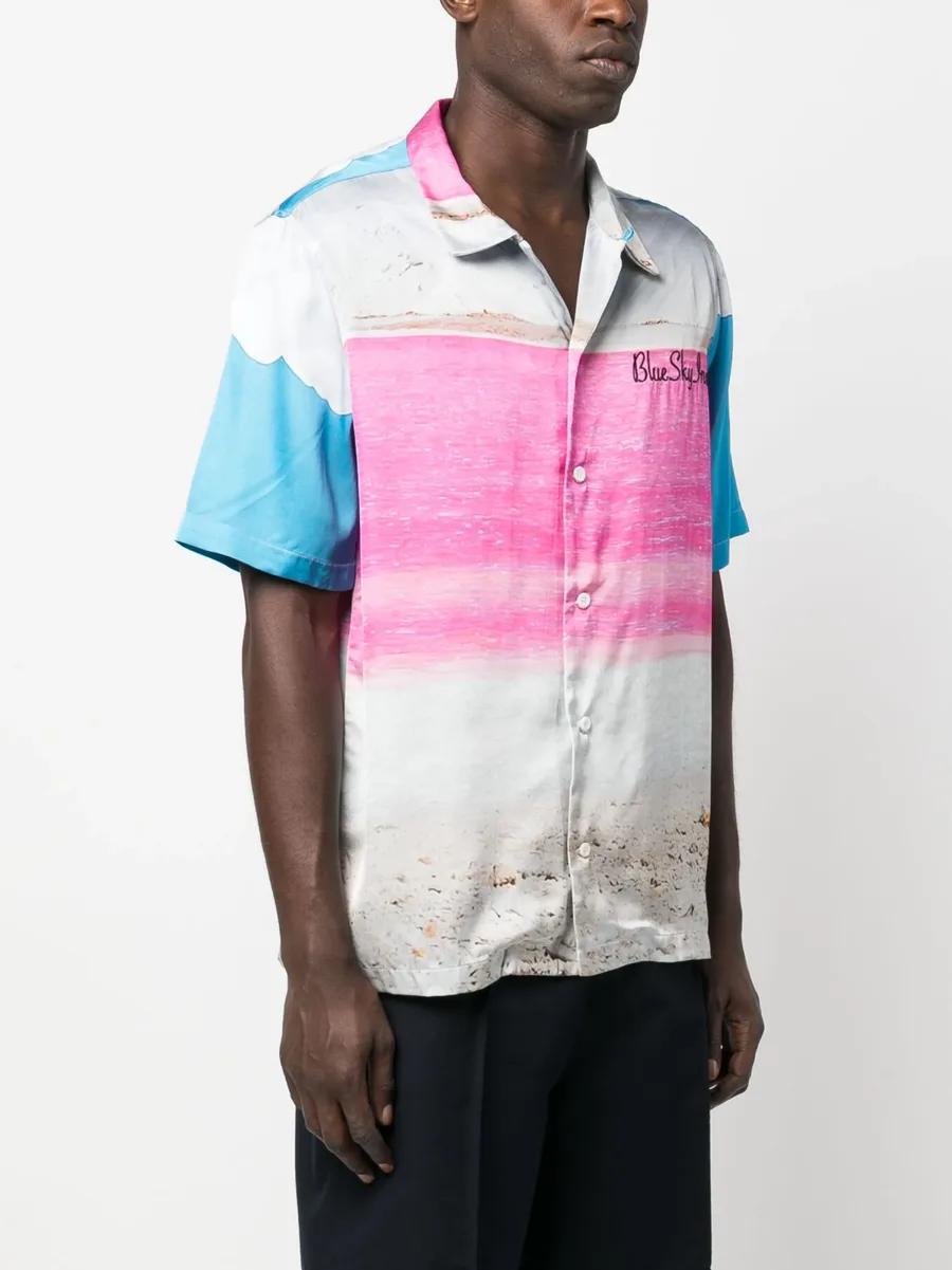 abstract-pattern short-sleeve shirt 6