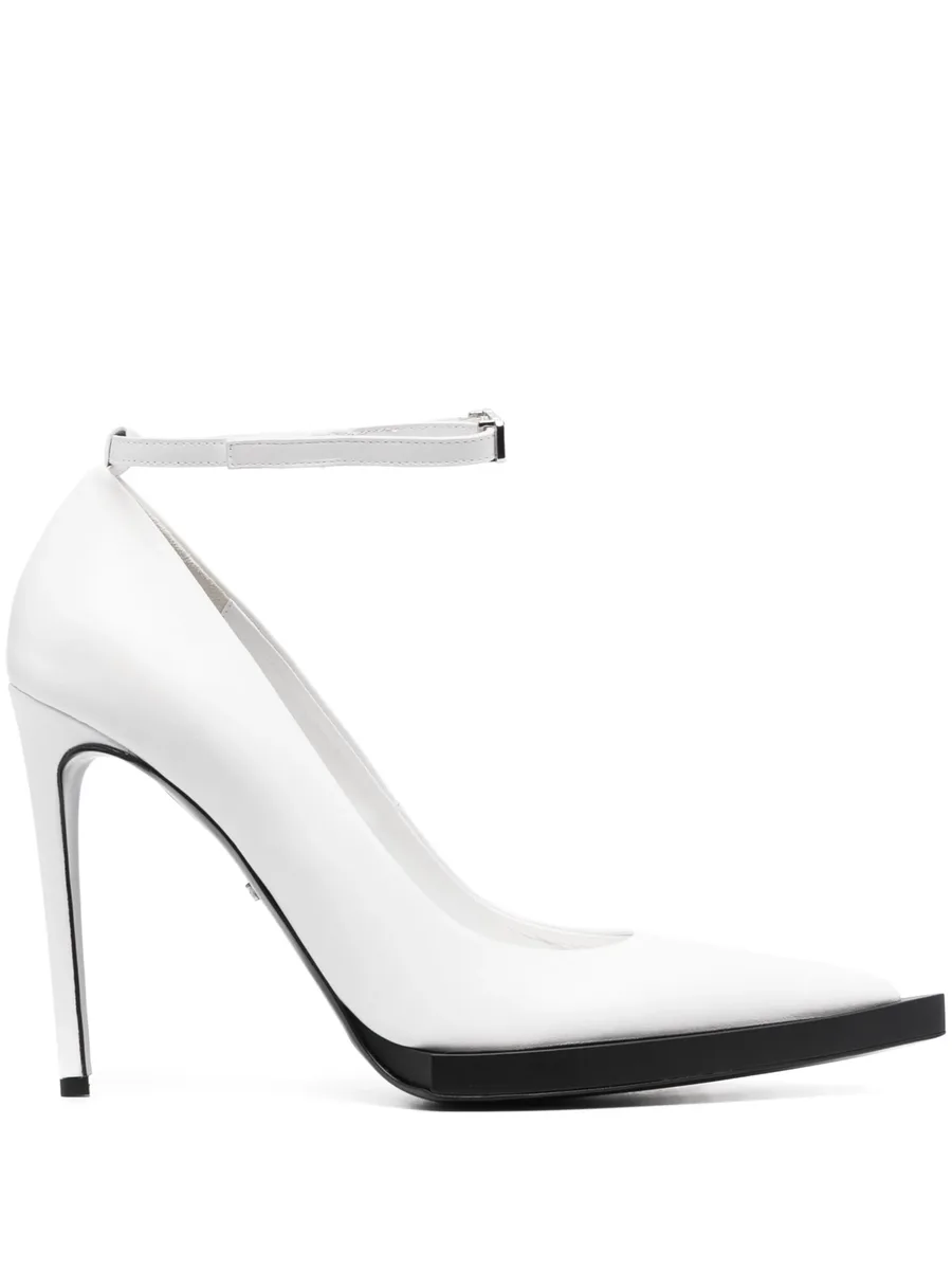 110mm pointed leather pumps 2