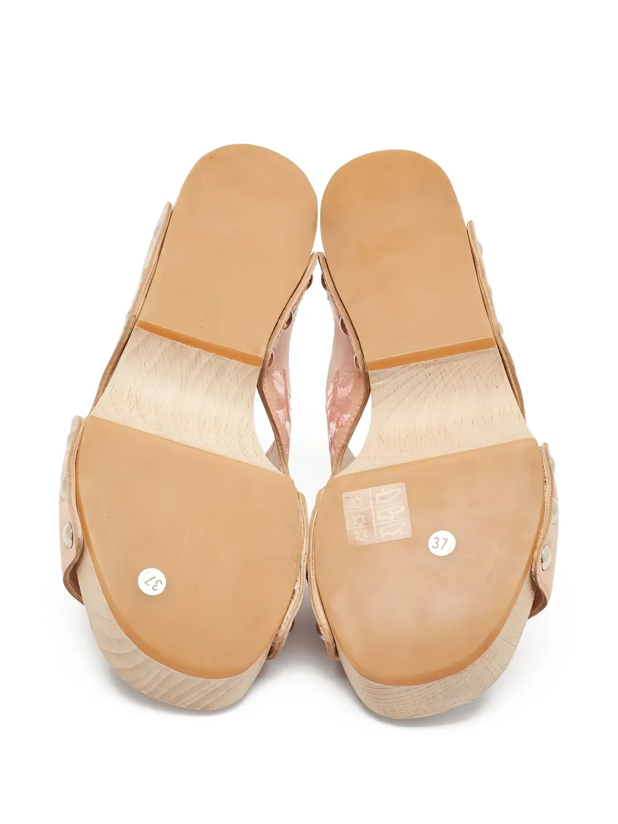 floral-embroidered sandals 13