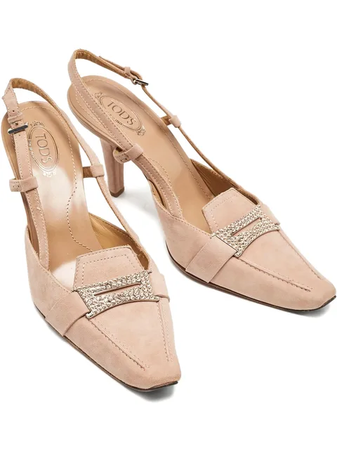 85mm suede pumps